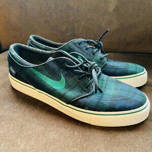 RARE Nike Pendleton Janoski ID Mens US Blue Green Plaid Wool 9 US 42.5 EUR 8 UK